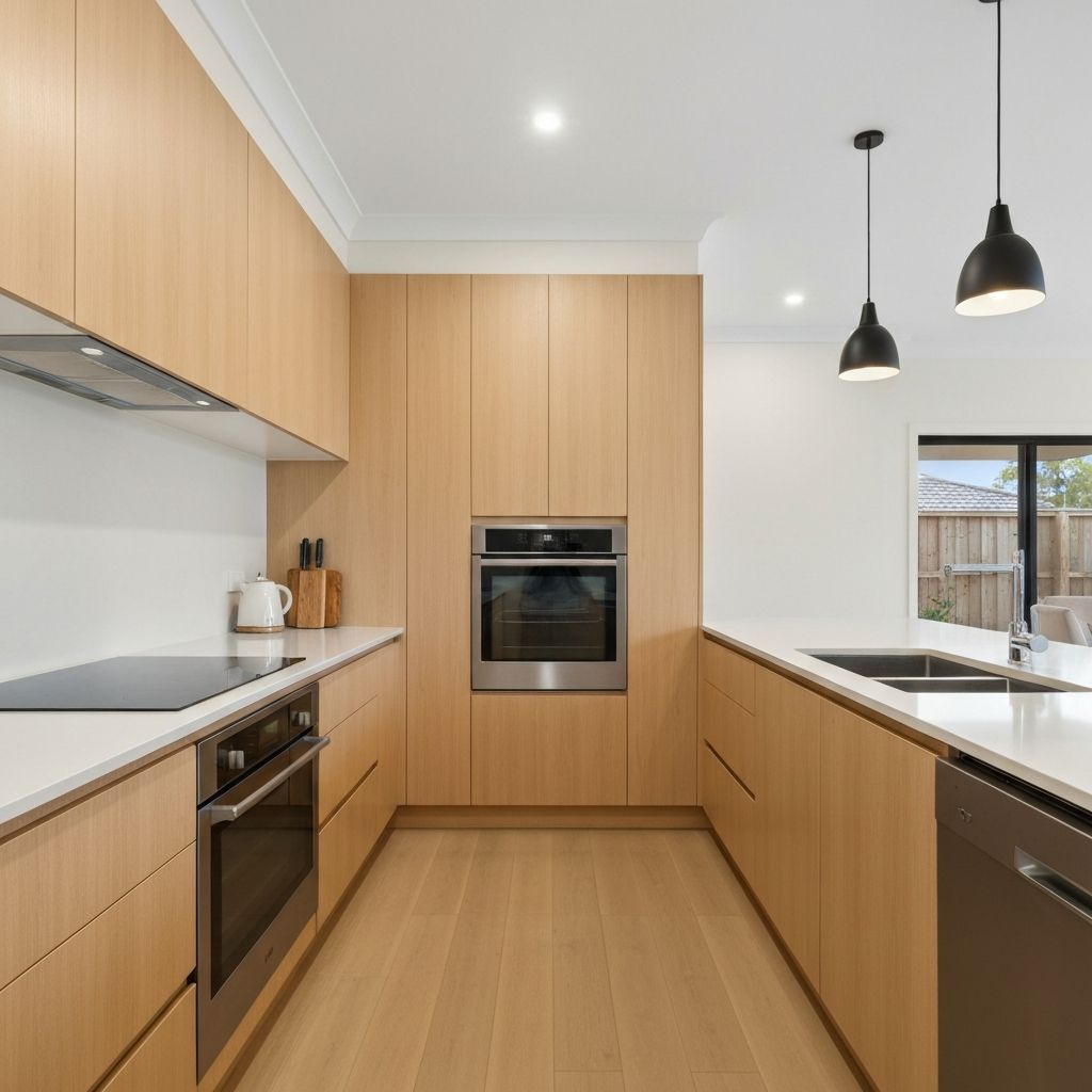 Modern built-in electric oven installation Perth